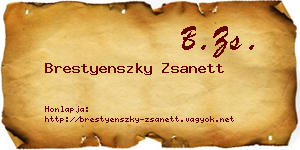 Brestyenszky Zsanett névjegykártya