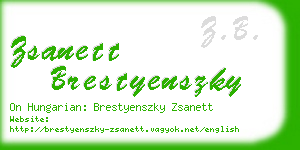 zsanett brestyenszky business card